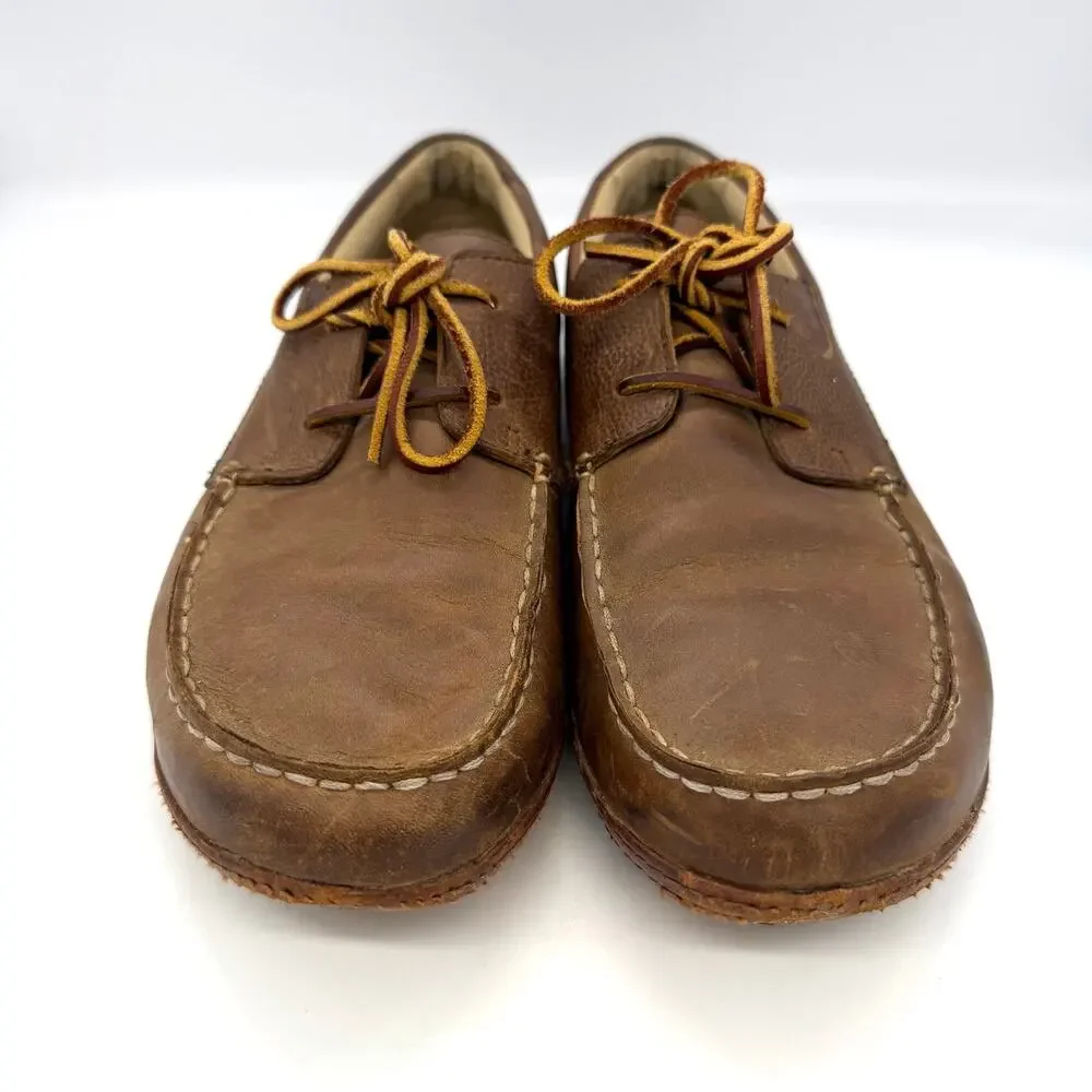 Olukai Mano Men's Brown Nubuck Leather Loafers Size 9.5